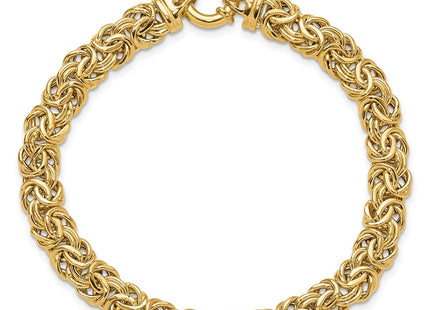 14K gold byzantine link bracelet, further view