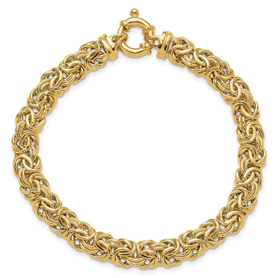 14K Fancy Flat Byzantine, 17.5 x 12mm