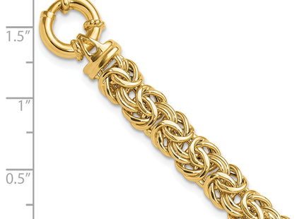 14k Fancy Flat Byzantine, 7.5 x 8mm