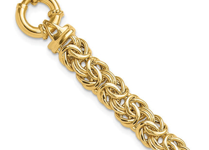 14K gold byzantine link bracelet