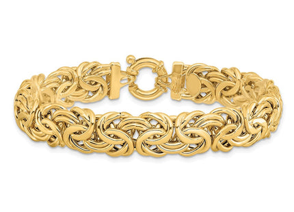 14k Fancy Flat Byzantine 7. Bracelet (Style SF2734-7.5)