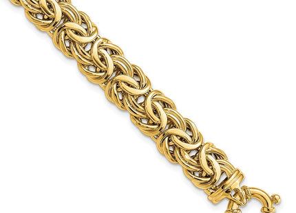 14k Fancy Flat Byzantine 7. Bracelet (Style SF2734-7.5)
