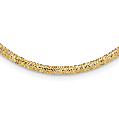 14K Woven Stretch Mesh Necklace