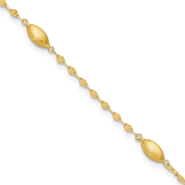14k Yellow Gold Chain Bracelets Style SF2754 - Classique Jewelry Inc.