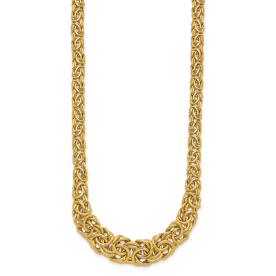 14K Graduated Fancy Byzantine, 17.25 x 10mm