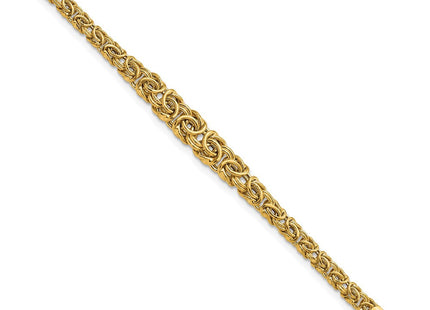 14k Graduated 7- Fancy Byzantine