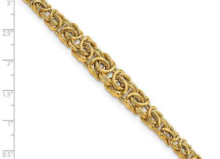 14k Graduated 7- Fancy Byzantine