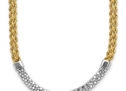 14k Yellow & Rhodium Jewelry Style SF2816 - Classique Jewelry Inc.
