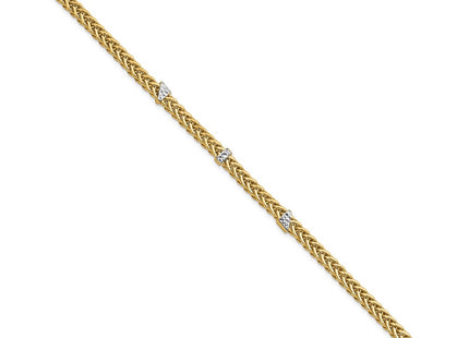 14k Yellow & Rhodium Bracelets Style SF2818 - Classique Jewelry Inc.