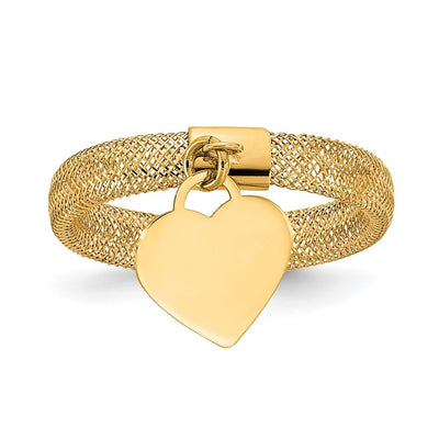 14K gold heart charm