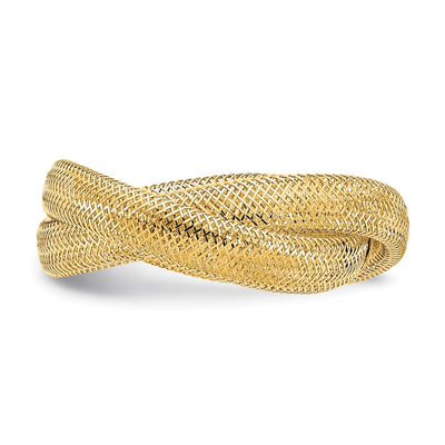 14K Twisted Woven Mesh Stretch Ring