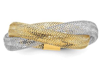 14k Yellow & Rhodium Rings Style SF2822 - Classique Jewelry Inc.