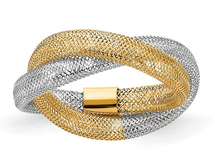 14k Yellow & Rhodium Rings Style SF2822 - Classique Jewelry Inc.