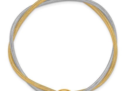 14k Yellow & Rhodium Bracelets Style SF2827 - Classique Jewelry Inc.