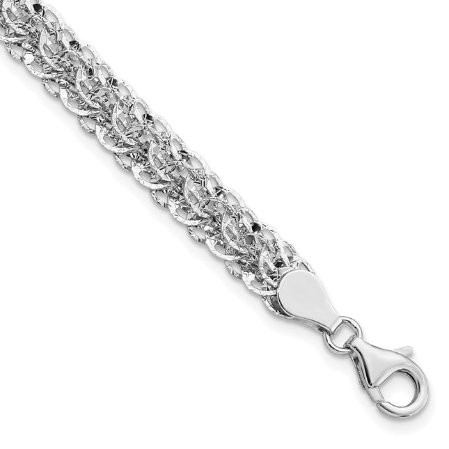 14k White Gold Bracelets Style SF2838 - Classique Jewelry Inc.