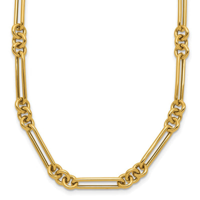 14K gold figaro link bracelet