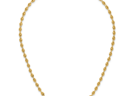 14K Polished Fancy Link Necklace, 18 x 4.5mm