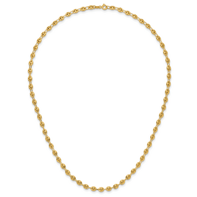 14K Polished Fancy Link Necklace, 18 x 4.5mm