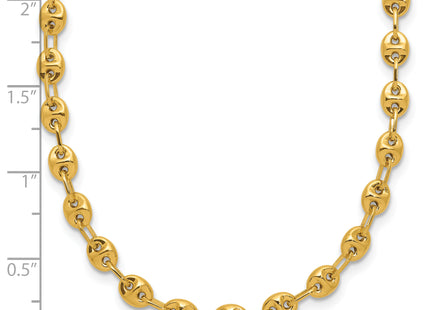 14K Polished Fancy Link Necklace, 18 x 4.5mm