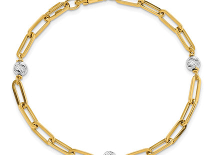 14k Two-tone Bracelets Style SF2846 - Classique Jewelry Inc.