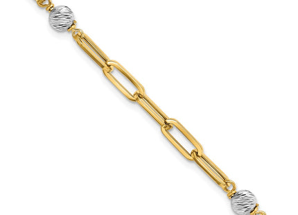 14k Two-tone Bracelets Style SF2846 - Classique Jewelry Inc.