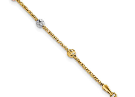 14k Tri-Color Chain Bracelets Style SF2860 - Classique Jewelry Inc.