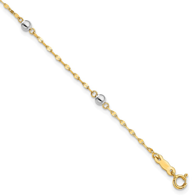 14k Two-tone Bracelets Style SF2862 - Classique Jewelry Inc.