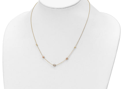 14k Tri-Color Chain Necklaces Style SF2863 - Classique Jewelry Inc.