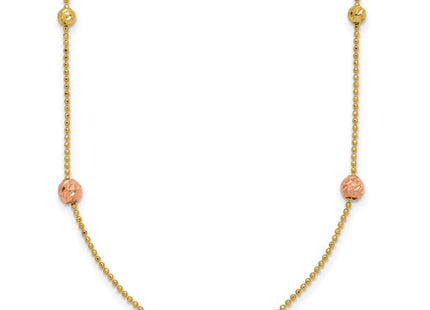 14k Tri-Color Chain Necklaces Style SF2863 - Classique Jewelry Inc.