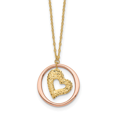 14K gold circle necklace
