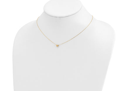 14k Polished Puffed Heart Pendant 16. Necklace, 16.5 x 6mm