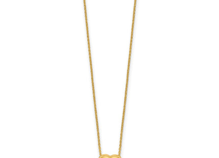 14k Polished Puffed Heart Pendant 16. Necklace (Style SF2871-16.5)