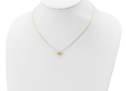 14k Polished Puffed Heart Pendant 16. Necklace (Style SF2871-16.5)