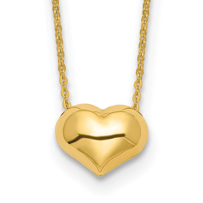 14K gold heart necklace