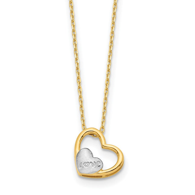 14k Yellow & Rhodium Jewelry Style SF2875 - Classique Jewelry Inc.