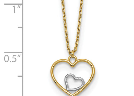 14k Yellow & Rhodium Pendants Style SF2882 - Classique Jewelry Inc.