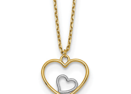14k Yellow & Rhodium Pendants Style SF2882 - Classique Jewelry Inc.