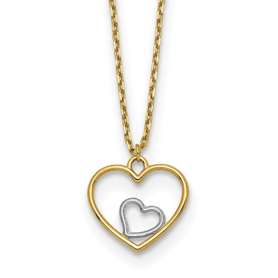 14K gold heart necklace