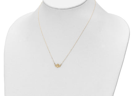14K gold claddagh necklace, further view