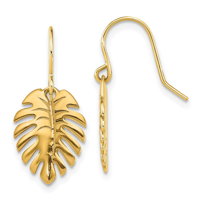 14k Yellow Gold Earrings Style SF2922E - Classique Jewelry Inc.
