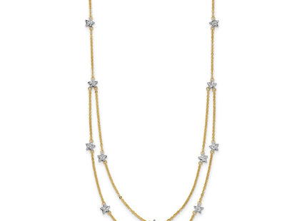 14k Two-tone Chain Necklaces Style SF2926 - Classique Jewelry Inc.