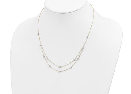 14k Two-tone Chain Necklaces Style SF2926 - Classique Jewelry Inc.