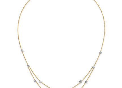 14k Two-tone Chain Necklaces Style SF2926 - Classique Jewelry Inc.