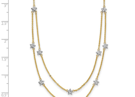 14k Two-tone Chain Necklaces Style SF2926 - Classique Jewelry Inc.