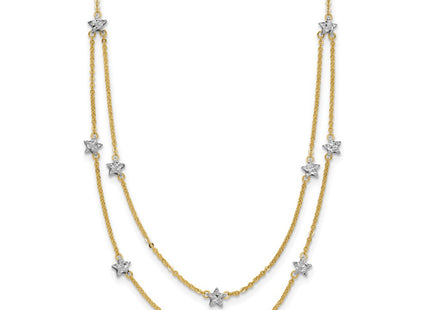 14k Two-tone Chain Necklaces Style SF2926 - Classique Jewelry Inc.