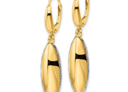 14k Two-tone Earrings Style SF2938E - Classique Jewelry Inc.