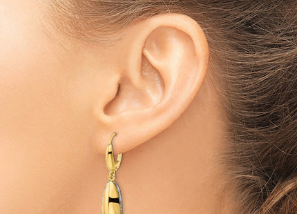 14k Two-tone Earrings Style SF2938E - Classique Jewelry Inc.