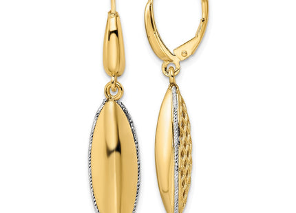 14k Two-tone Earrings Style SF2938E - Classique Jewelry Inc.