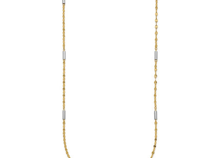 14k Two-tone Chain Necklaces Style SF2953 - Classique Jewelry Inc.
