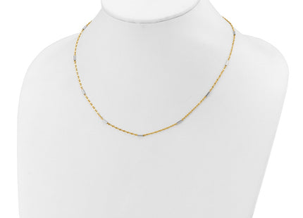 14k Two-tone Chain Necklaces Style SF2953 - Classique Jewelry Inc.